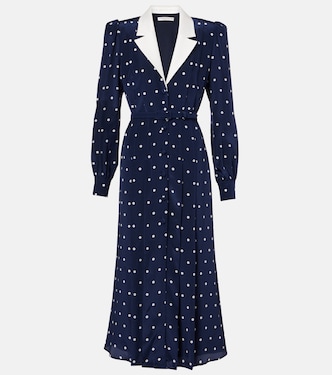Polka-dot silk satin shirt dress | Alessandra Rich