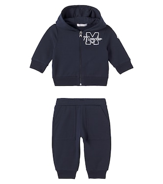 Baby cotton-blend fleece tracksuit | Moncler Enfant