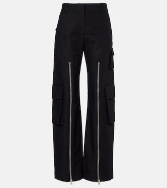 Layered mid-rise cotton satin pants | Acne Studios