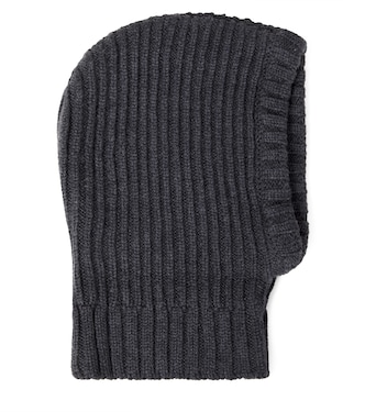 Woolao ribbed-knit wool hood | Wheat
