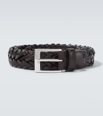 Braided leather belt | Lardini