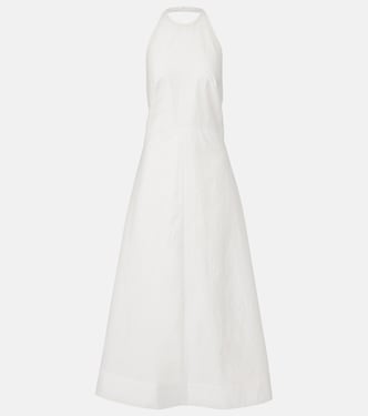 Halterneck cotton-blend poplin midi dress | Róhe