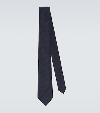Corbata de jacquard de seda a rayas | Charvet