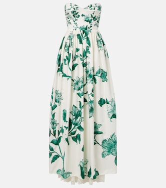 Tonia floral lace-trimmed cotton maxi dress | Agua by Agua Bendita