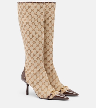 Savoy GG canvas knee-high boots | Gucci