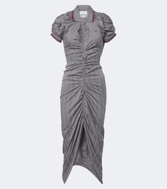 Vestido midi Pulling de algodón a rayas | Vivienne Westwood