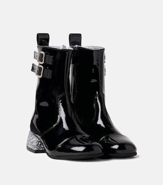 Glitter patent leather boots | Monnalisa