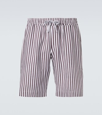 Striped linen Bermuda shorts  | Fedeli