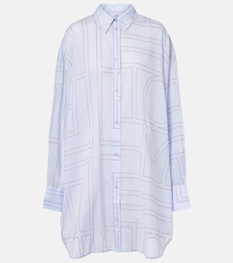 Embroidered cotton-blend poplin shirt | Toteme