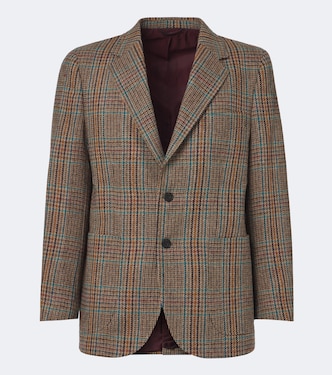 Checked virgin wool blazer | Rubinacci