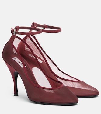 Grosgrain-trimmed mesh pumps | Alaïa