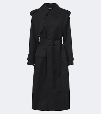 Philippa virgin wool twill trench coat | Victoria Beckham