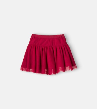 Pleated tulle skirt | Wheat