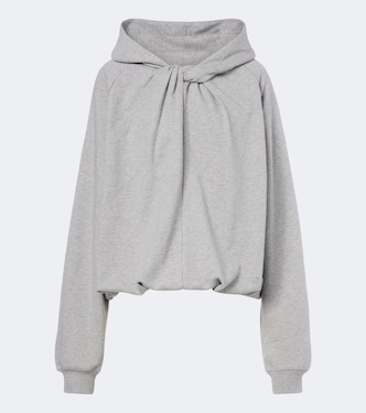 Draped cotton jersey hoodie | Dries Van Noten