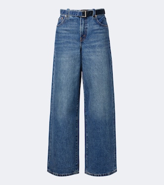 Jeans a gamba larga con cintura | Sacai
