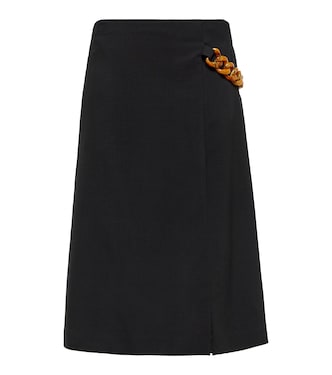 Chain-trimmed midi skirt | Stella McCartney