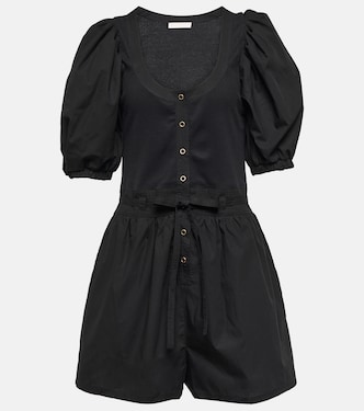 Leia cotton jersey and poplin playsuit | Ulla Johnson