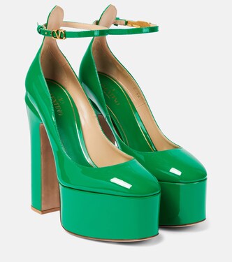 Tan-Go 155 leather platform pumps | Valentino Garavani
