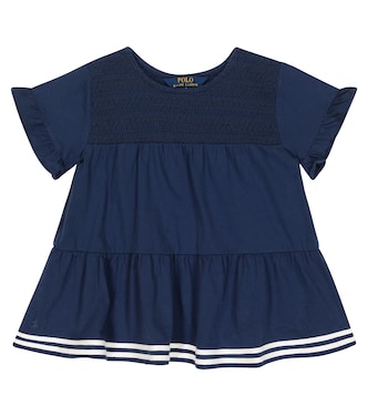 Ruffle-trimmed cotton dress | Polo Ralph Lauren Kids