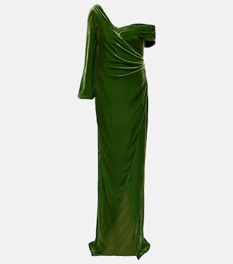 Rubinia silk-blend velvet gown | Costarellos