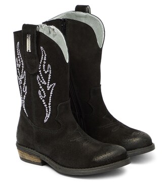 Suede cowboy boots | Monnalisa