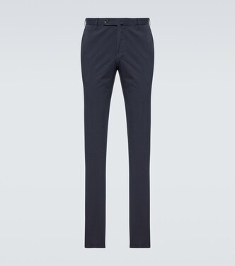 Cotton-blend straight pants | Slowear