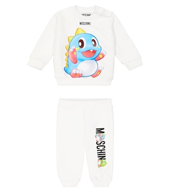 Baby printed cotton jersey tracksuit | Moschino Kids