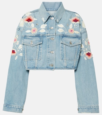 Lena embroidered cropped denim jacket | Citizens of Humanity