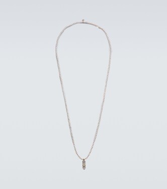 Happy Face Skateboard charm necklace with pearls | Sydney Evan