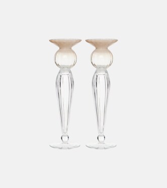 Set of 2 Murano glass candle holders | Brunello Cucinelli