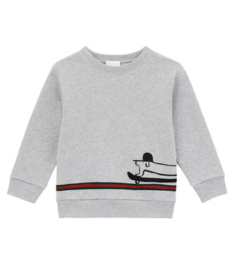 x Euan Roberts printed cotton fleece sweatshirt | Gucci Kids