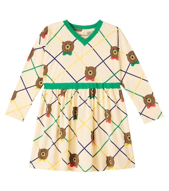 Printed cotton-blend jersey dress | Mini Rodini