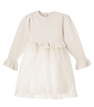 Paulien paneled wool-blend dress | Donsje