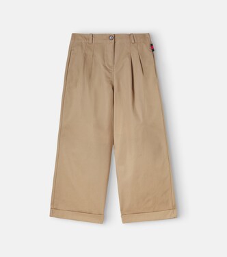 Web Stripe cotton twill pants | Gucci Kids