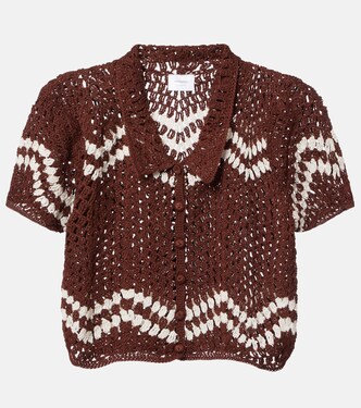 Crochet cropped cotton top | Anna Kosturova