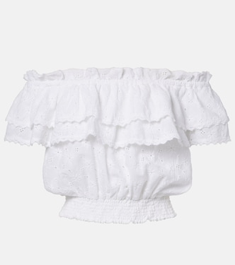 Ruth broderie anglaise cotton crop top | Melissa Odabash