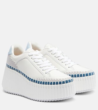 Nama leather platform sneakers | Chloé