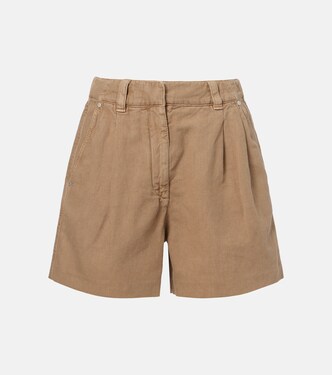 Bermuda-Shorts aus Baumwolle und Leinen | Brunello Cucinelli