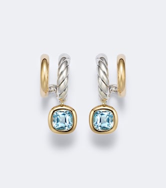 DY Mercer® 18kt gold and sterling silver earrings with topaz | David Yurman
