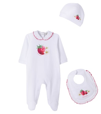 x Disney® baby cotton playsuit, hat, and bib set | Monnalisa