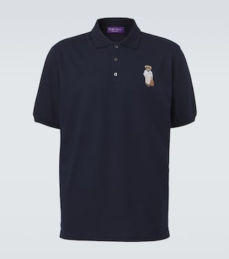 Embroidered cotton and cashmere polo shirt | Ralph Lauren Purple Label