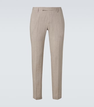 Linen straight pants | Sunspel