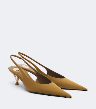 Fanny crêpe satin slingback pumps | Saint Laurent