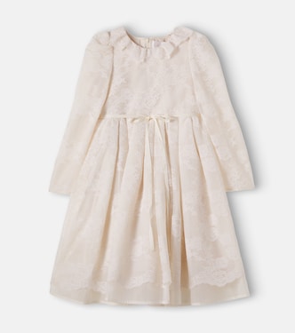 Bow-detail lace and organza dress | Petite Amalie