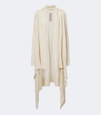 Asymmetric virgin wool cardigan | Rick Owens