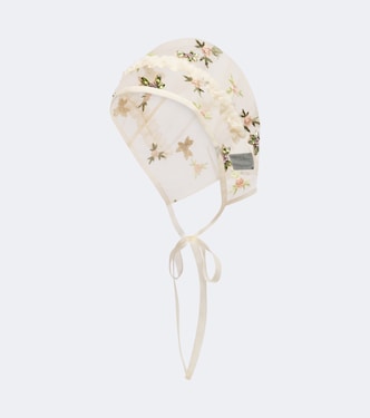 Floral embroidered embellished hood | Simone Rocha