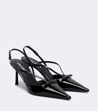 Leather slingback pumps | Prada