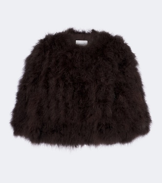 Cropped feather jacket | Yves Salomon