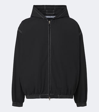 Logo hooded cotton poplin jacket | Acne Studios