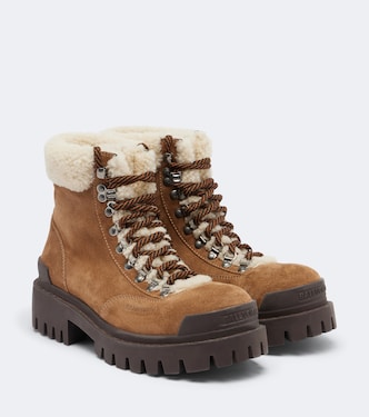 Combat Strike suede lace-up boots | Balenciaga